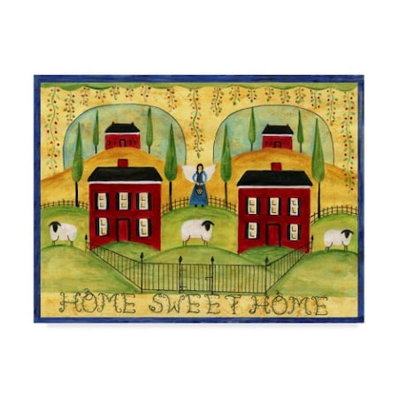 Cheryl Bartley 'Home Sweet Home Red House' Canvas Art,35x47